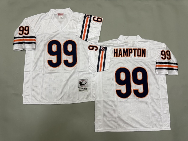 Men 2025 Nike Chicago Bears #99 Hampton White Throwback Limited NFL Jersey style 002->chicago bears->NFL Jersey
